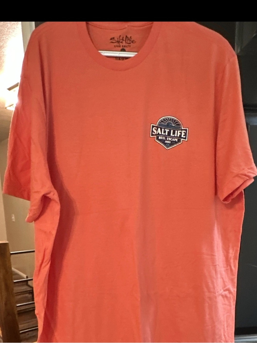 Salt Life Coral Short Sleeve Tee with Chest Badge
